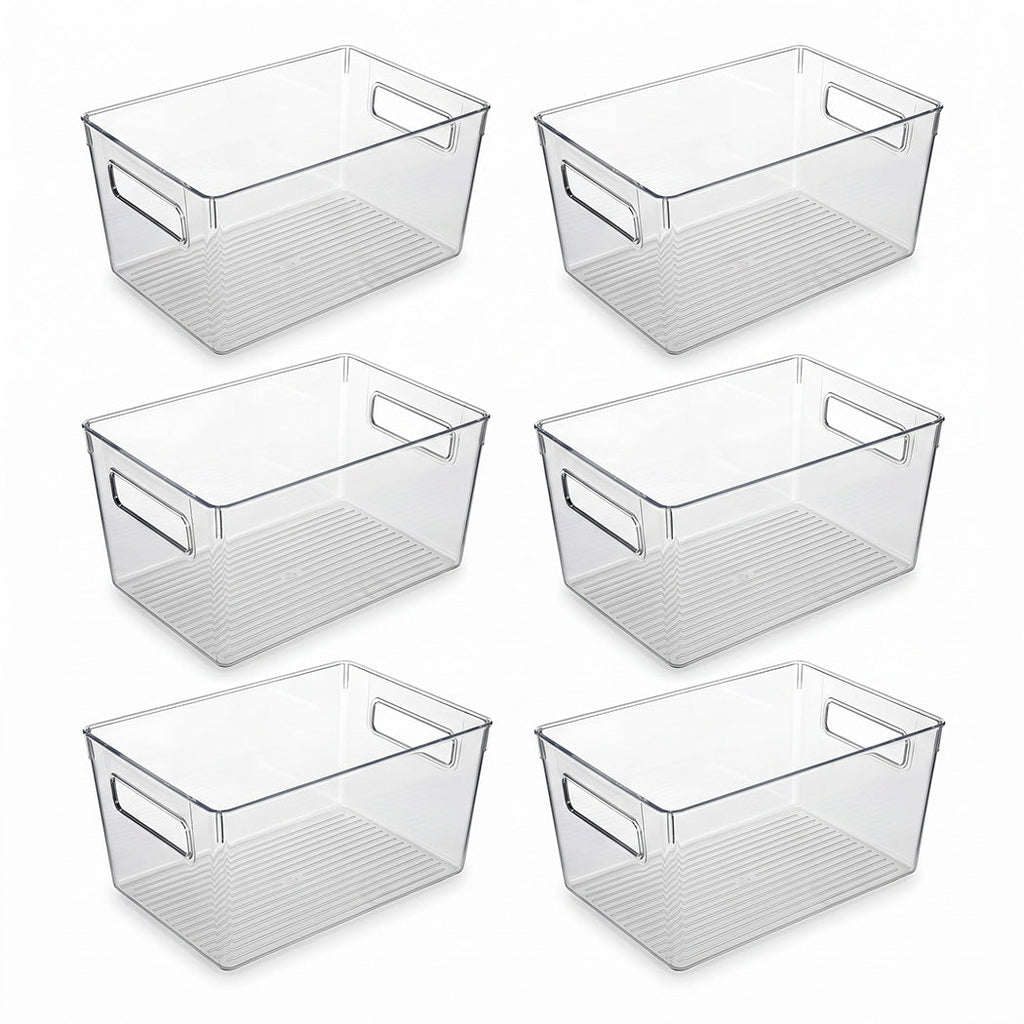 Bacs organiseurs frigo transparents - set 6 pièces
