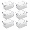 Bacs organiseurs frigo transparents - set 6 pièces