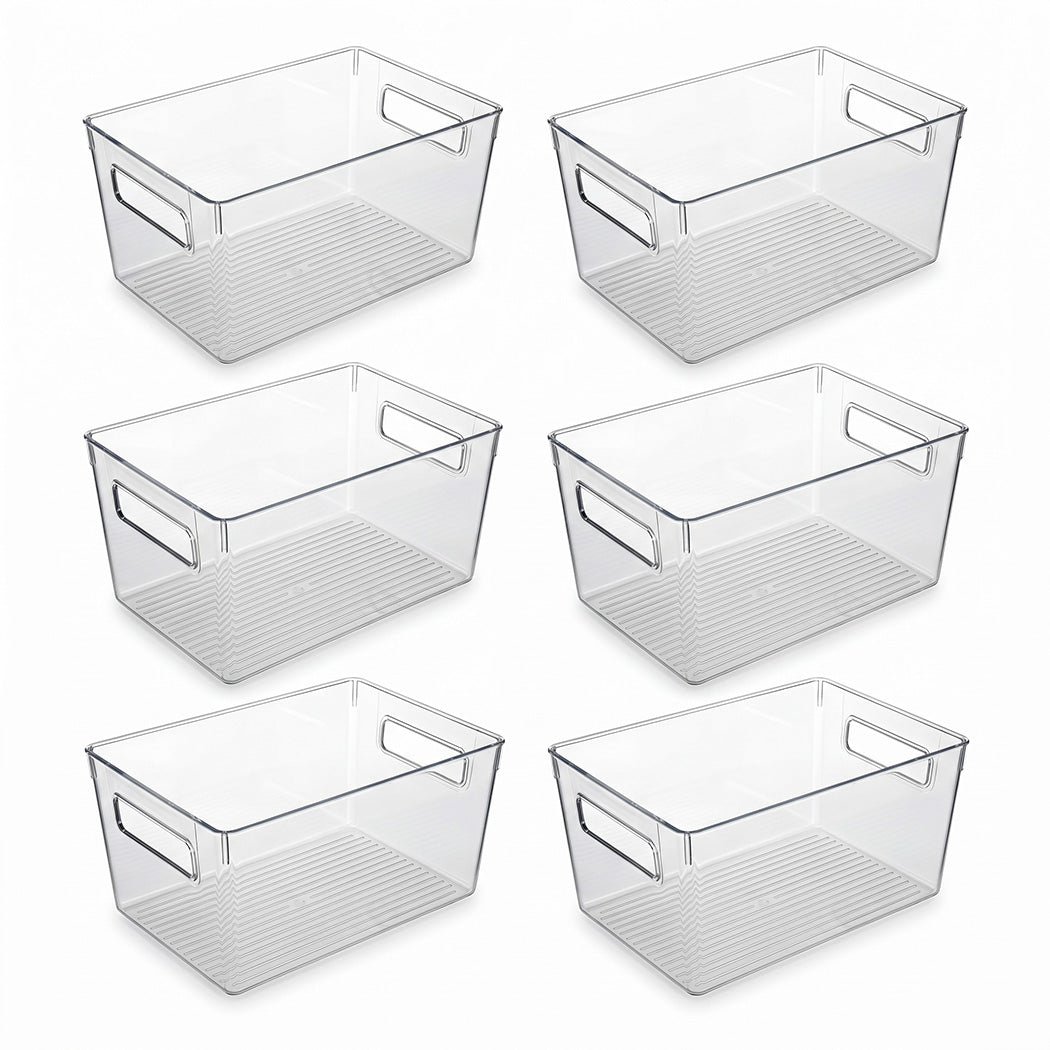 Bacs organiseurs frigo transparents - set 6 pièces
